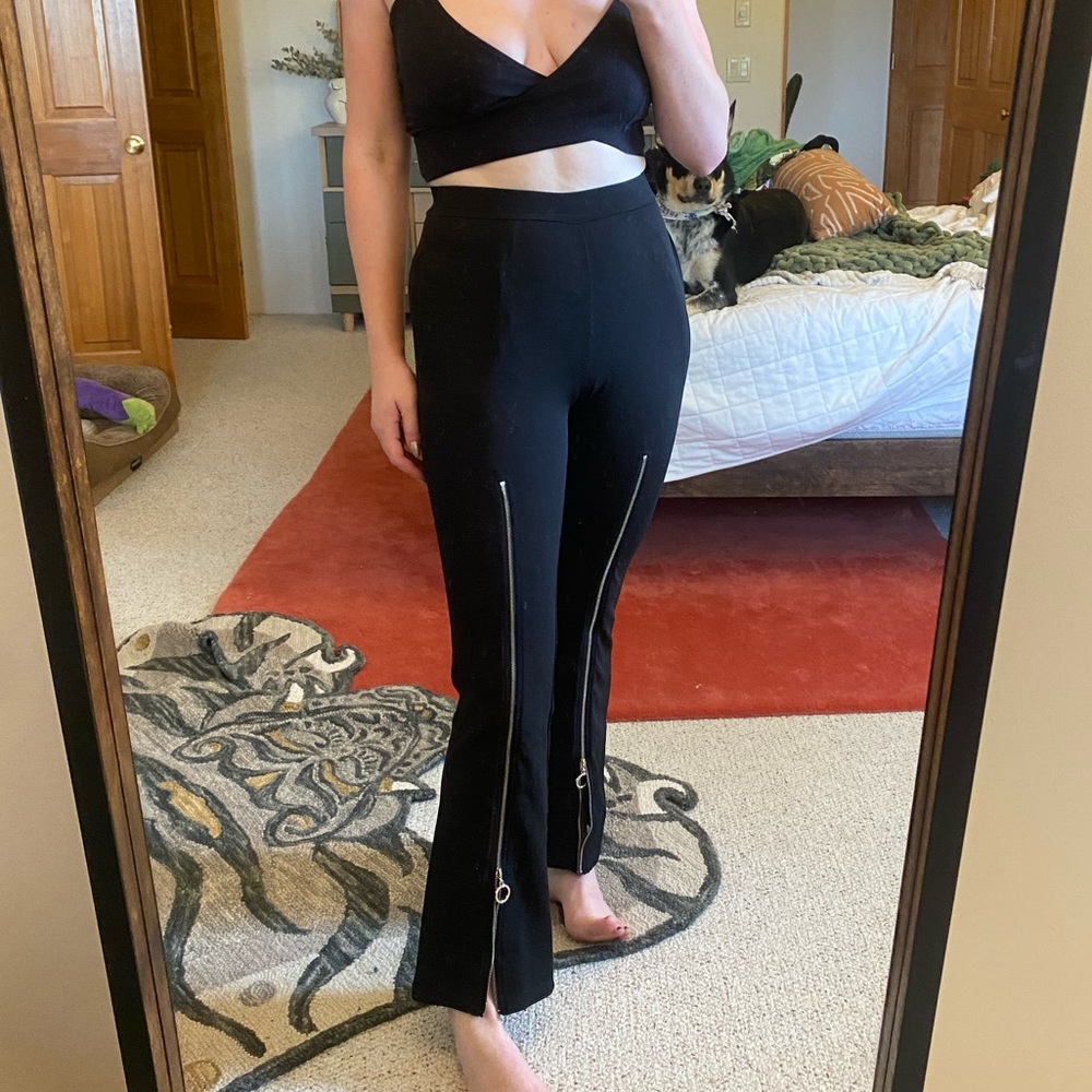 TOV zip up pants